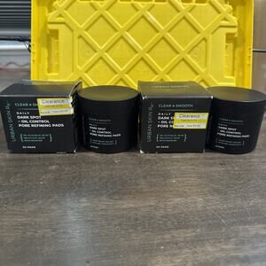 2 Pk URBAN SKIN RX Mens Daily DARK SPOT + OIL CONTROL Pore Refining Pads 50 PADS